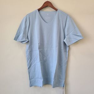 House of X Mens V-Neck T-Shirt Teal Blue Size XXL Short Sleeve Classic Casual